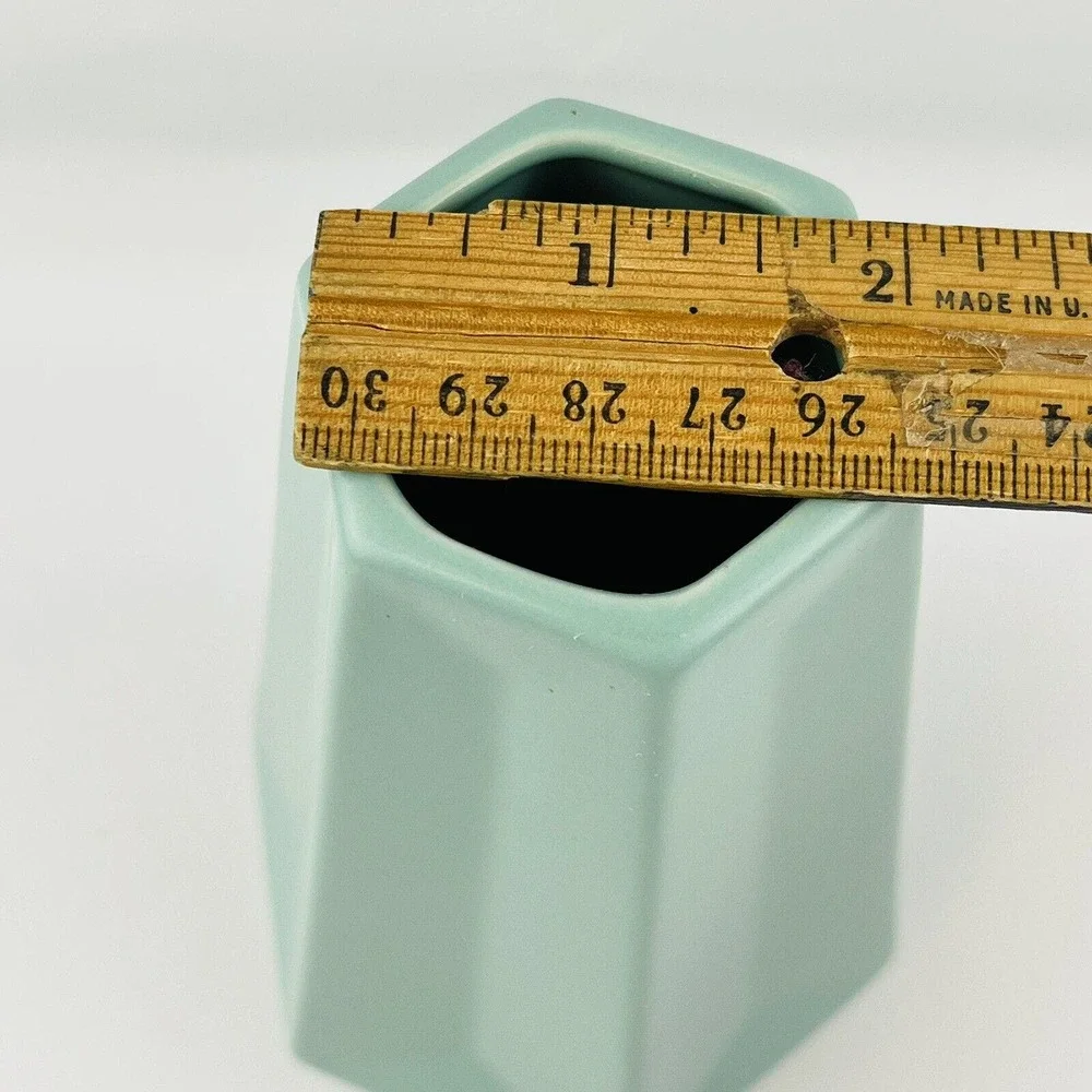 Ikea‎ Livslang Vase Soft Green 3D Hexagon 8